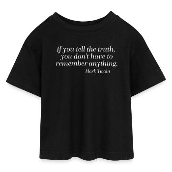 Matk Twain Inspirierendes Zitat Typografie Design - Teen Cropped Jersey T-Shirt - Schwarz - Vorne - AI Model Teenager Female light (150cm)