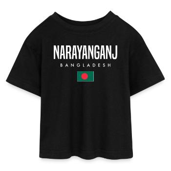 Narayanganj Bangladesh - Teen Cropped Jersey T-Shirt - black - Front - AI Model Teenager Female light (150cm)