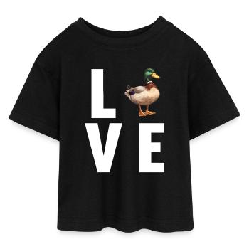 Enten Ente - Teen Cropped Jersey T-Shirt - Schwarz - Vorne - AI Model Teenager Female light (150cm)