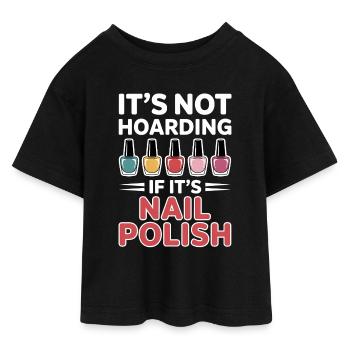 Vernis à ongles Dire Pédicure Drôle Maincure Cadeau - T-shirt Crop Top en jersey Ado - noir - Devant - AI Model Teenager Female light (150cm)