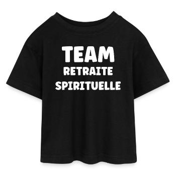 Spiritual Retreat - Teen Cropped Jersey T-Shirt - black - Front - AI Model Teenager Female light (150cm)