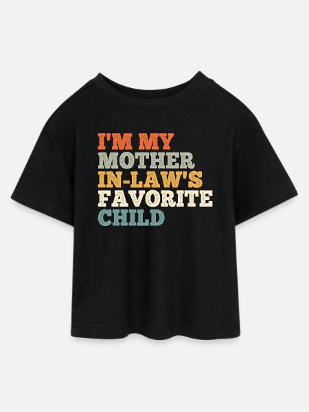 Das Lieblingskind der Stiefmutter - Teen Cropped Jersey T-Shirt - Schwarz