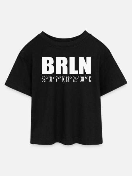 Berlin - Teen Cropped Jersey T-Shirt - Schwarz