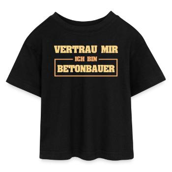 Beruf Betonbauer - Teen Cropped Jersey T-Shirt - Schwarz - Vorne - AI Model Teenager Female light (150cm)