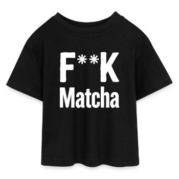 Matcha Rebellion T-shirt - T-shirt Crop Top en jersey Ado - noir - Devant - AI Model Teenager Female light (150cm)