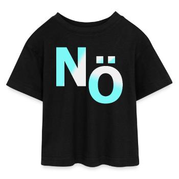 Nö Nein Dagegen Demo - Teen Cropped Jersey T-Shirt - Schwarz - Vorne - AI Model Teenager Female light (150cm)