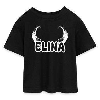 ÉLINA - T-shirt Crop Top en jersey Ado - noir - Devant - AI Model Teenager Female light (150cm)