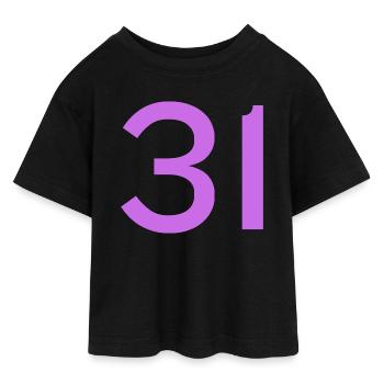 31 - T-shirt Crop Top en jersey Ado - noir - Devant - AI Model Teenager Female light (150cm)