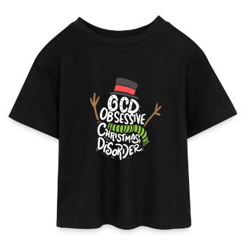 WEIHNACHTEN OCD Obsessive Weihnachtsstörung - Teen Cropped Jersey T-Shirt - Schwarz - Vorne - AI Model Teenager Female light (150cm)
