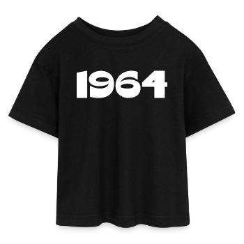 Personalize 1964 60th Birthday Template - Teen Cropped Jersey T-Shirt - black - Front - AI Model Teenager Female light (150cm)