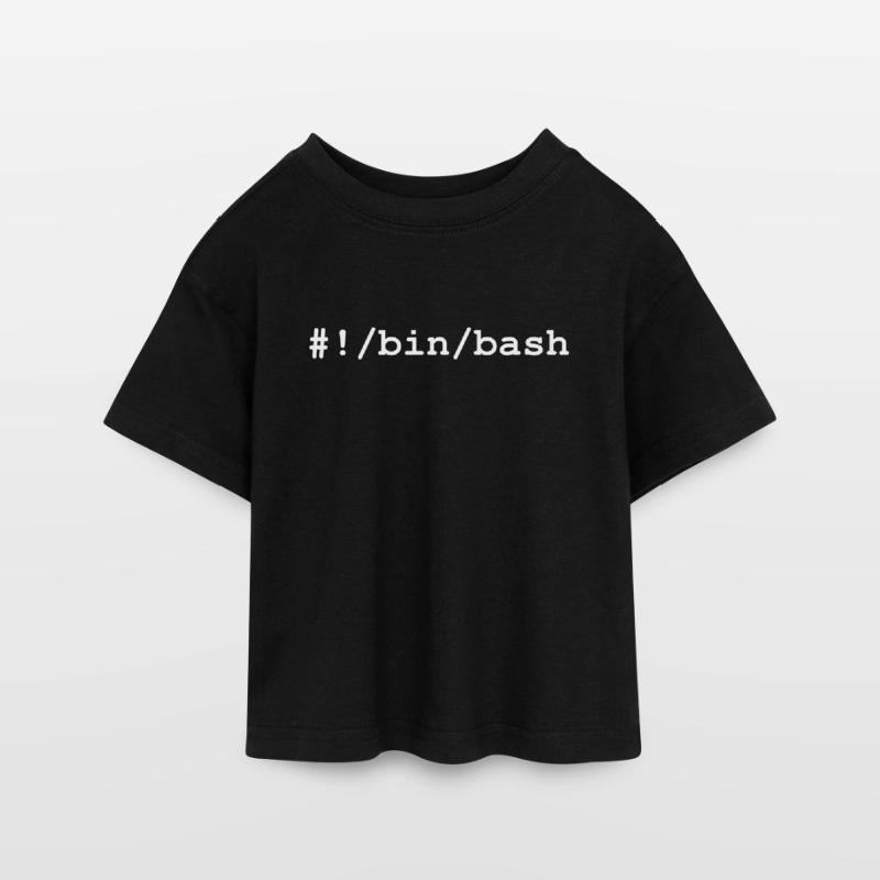 Bash / Bourne-Again Shell in Linux and Unix Teen Cropped Jersey T-Shirt
