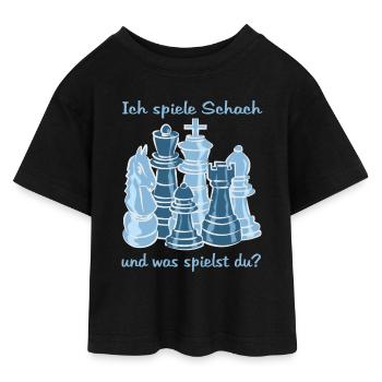 Schach figuren - Teen Cropped Jersey T-Shirt - Schwarz - Vorne - AI Model Teenager Female light (150cm)