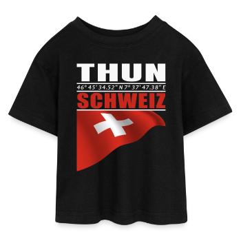Tuna - Teen Cropped Jersey T-Shirt - black - Front - AI Model Teenager Female light (150cm)