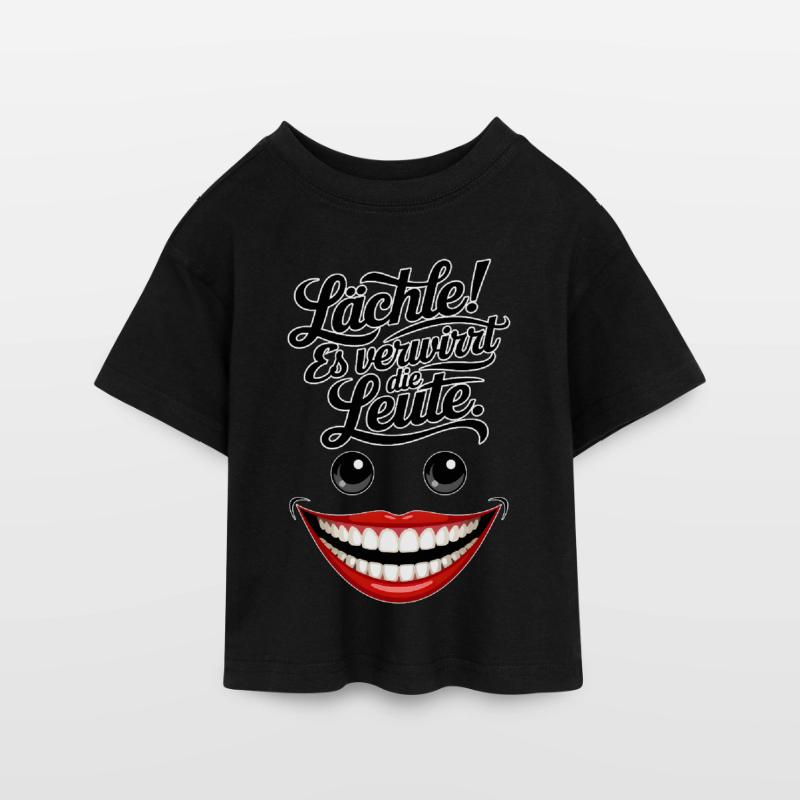 Always smiling Teen Cropped Jersey T-Shirt