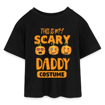 Happy Halloween Kürbis Kostüm lustig Geschenk Papa - Teen Cropped Jersey T-Shirt - Schwarz - Vorne - AI Model Teenager Female light (150cm)
