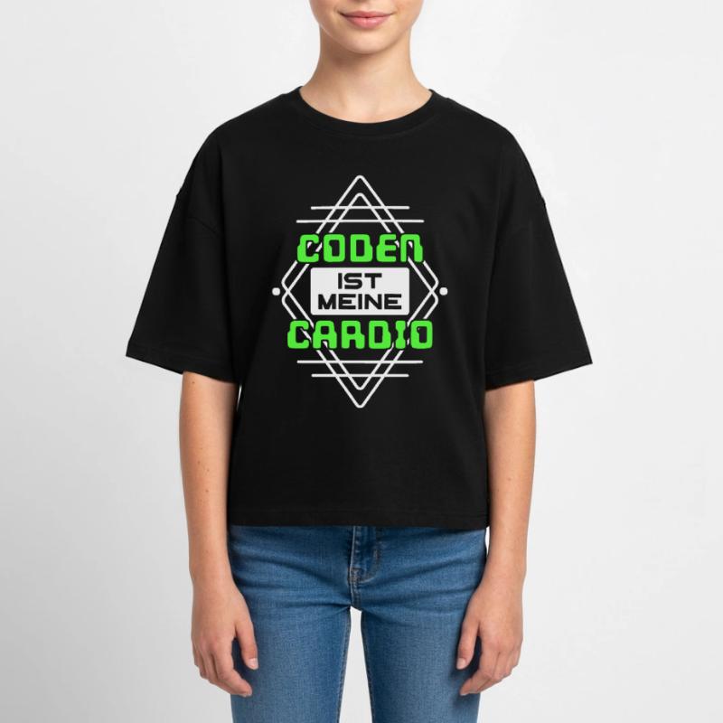 Déclaration de Coden Développeur Computerfreak Scripting T-shirt Crop Top en jersey Ado