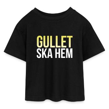 The Gold Will Go Home - Teen Cropped Jersey T-Shirt - black - Front - AI Model Teenager Female light (150cm)