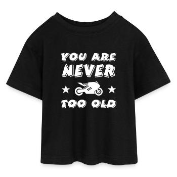 Motocicleta - Camiseta cropped juvenil de punto liso - negro - delante - AI Model Teenager Female light (150cm)