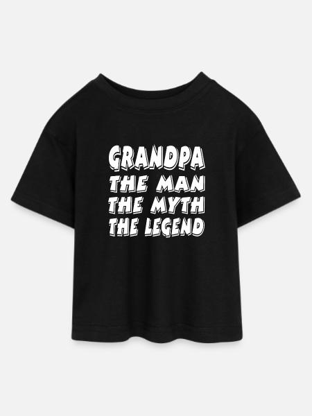 Opa - Teen Cropped Jersey T-Shirt - Schwarz