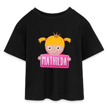 Kleine Prinzessin Mathilda - Teen Cropped Jersey T-Shirt - Schwarz - Vorne - AI Model Teenager Female light (150cm)