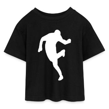 T-shirt Jumpstyle - T-shirt Crop Top en jersey Ado - noir - Devant - AI Model Teenager Female light (150cm)