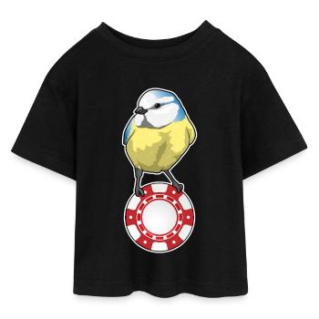 Vogel Poker Jetons de Poker - T-shirt Crop Top en jersey Ado - noir - Devant - AI Model Teenager Female light (150cm)