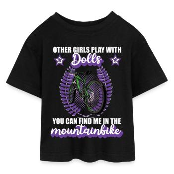 VTT Vélo de montagne Montagne Cadeau fille - T-shirt Crop Top en jersey Ado - noir - Devant - AI Model Teenager Female light (150cm)