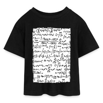 Formules mathématiques - T-shirt Crop Top en jersey Ado - noir - Devant - AI Model Teenager Female light (150cm)