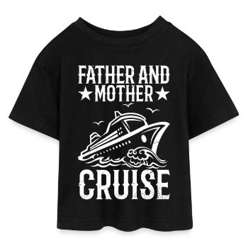 Father And Mother Cruise - Teen Cropped Jersey T-Shirt - black - Front - AI Model Teenager Female light (150cm)