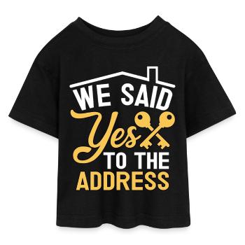 Nous avons accepté l’adresse - T-shirt Crop Top en jersey Ado - noir - Devant - AI Model Teenager Female light (150cm)