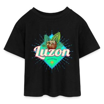 Luzon Insel Philippinen Kokosnuss Urlaub Souvenir - T-shirt Crop Top en jersey Ado - noir - Devant - AI Model Teenager Female light (150cm)
