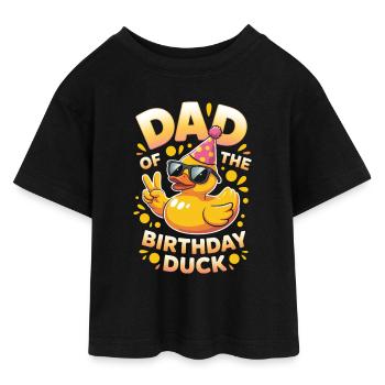 Fødselsdagsandens far - Cropped jersey-T-shirt til teenagere - sort - Foran - AI Model Teenager Female light (150cm)