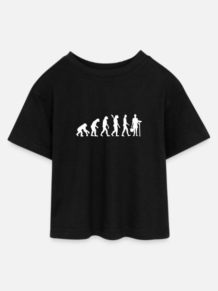 Putzfrau - Teen Cropped Jersey T-Shirt - Schwarz