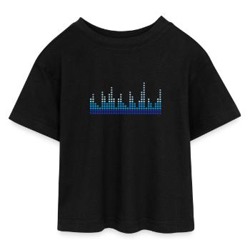 Equalizer - Teen Cropped Jersey T-Shirt - Schwarz - Vorne - AI Model Teenager Female light (150cm)