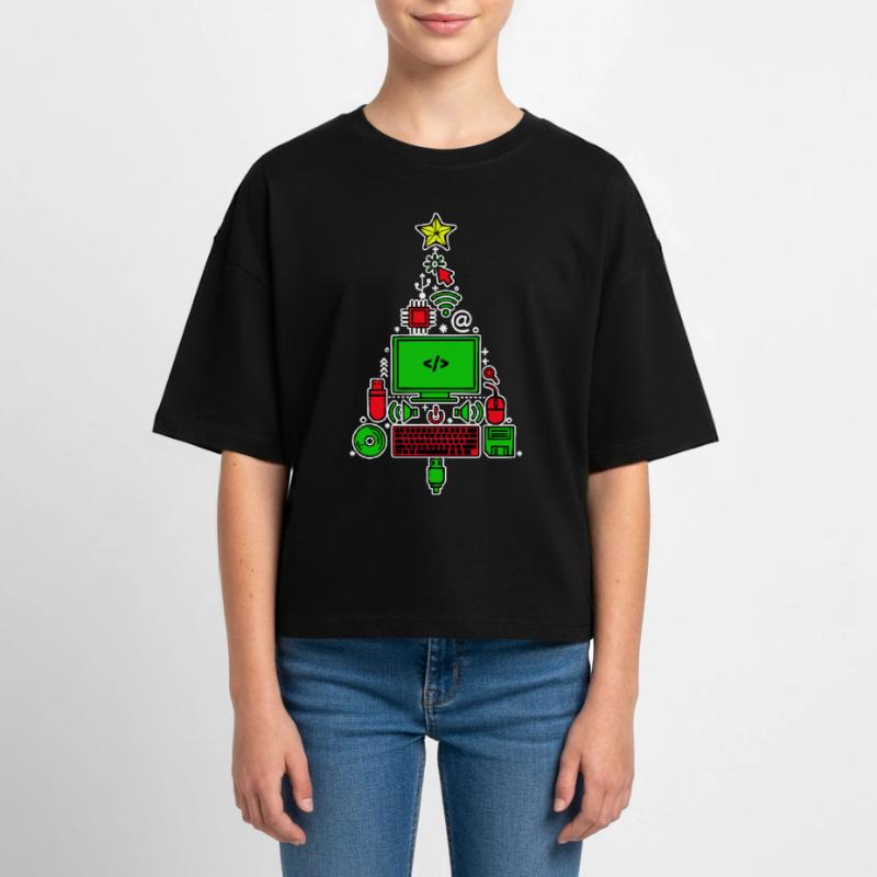 Code Debug Scripting Developer Computer Geek Teen Cropped Jersey T-Shirt