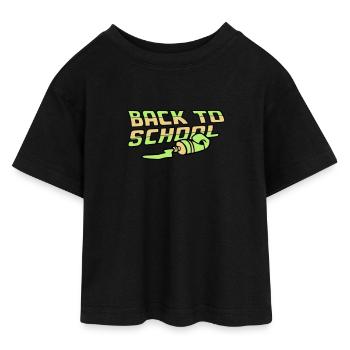 Back To School - Teen Cropped Jersey T-Shirt - black - Front - AI Model Teenager Female light (150cm)