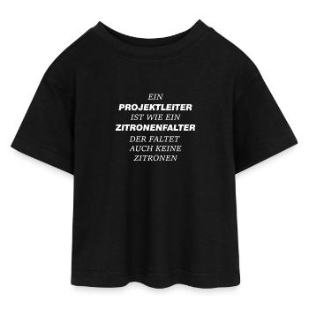 Patron de projet de citrons, sort drôle travail - T-shirt Crop Top en jersey Ado - noir - Devant - AI Model Teenager Female light (150cm)