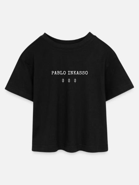 Pablo Inkasso - Teen Cropped Jersey T-Shirt - Schwarz