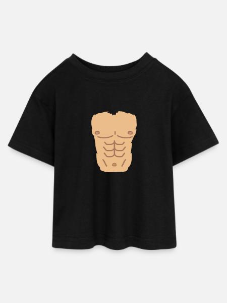 Sixpack - Teen Cropped Jersey T-Shirt - Schwarz