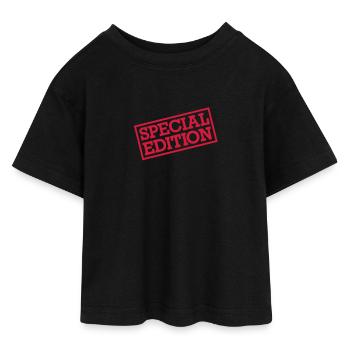 Special Edition - Teen Cropped Jersey T-Shirt - black - Front - AI Model Teenager Female light (150cm)