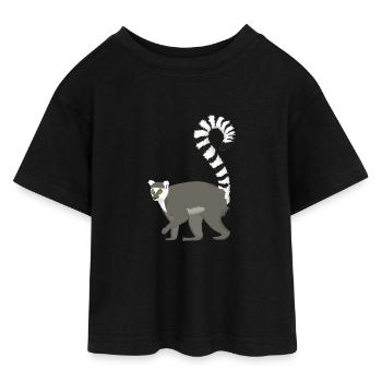 Katta - Teen Cropped Jersey T-Shirt - Schwarz - Vorne - AI Model Teenager Female light (150cm)