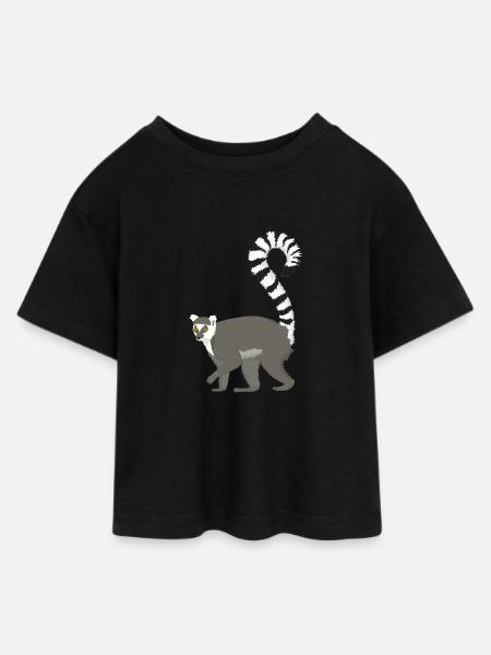 Katta - Teen Cropped Jersey T-Shirt - Schwarz