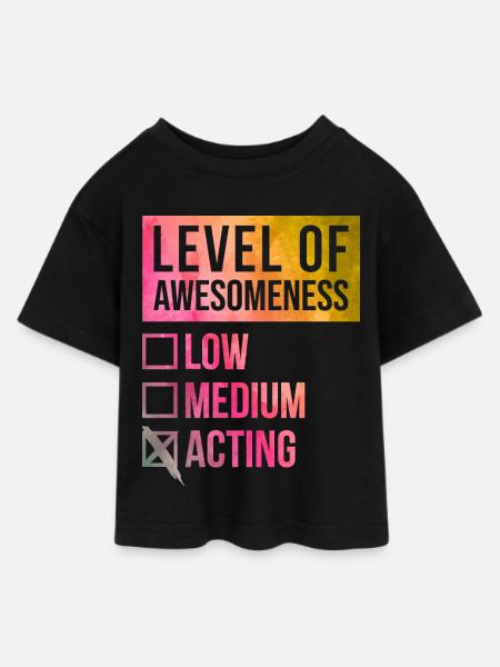 Schauspielerin Schauspieler Schauspieler - Teen Cropped Jersey T-Shirt - Schwarz