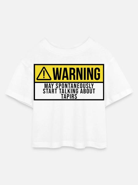 Tapir Tapir Tapir - Kinder Cropped Jersey T-Shirt - Weiß