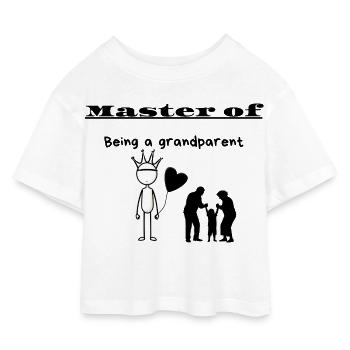 Maître d’être grand-parent - T-shirt Crop Top en jersey Enfant - blanc - Devant
