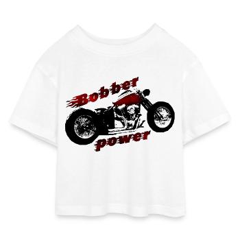 bobber Strom - Kinder Cropped Jersey T-Shirt - Weiß - Vorne