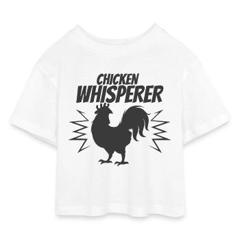 Chickens Whisperer - Design - Kids’ Cropped Jersey T-Shirt - white - Front