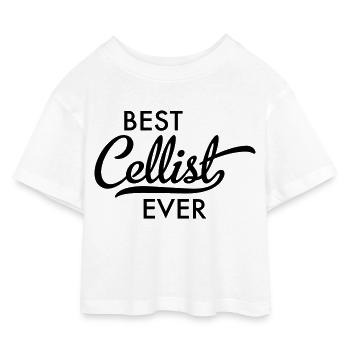 Violoncelliste - T-shirt Crop Top en jersey Enfant - blanc - Devant