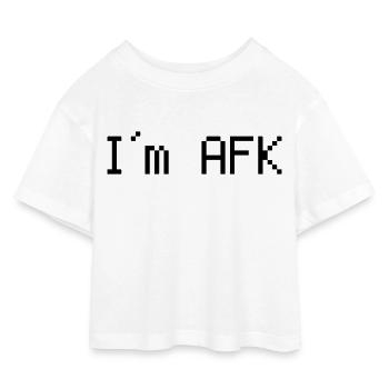 I´m afk - T-shirt Crop Top en jersey Enfant - blanc - Devant