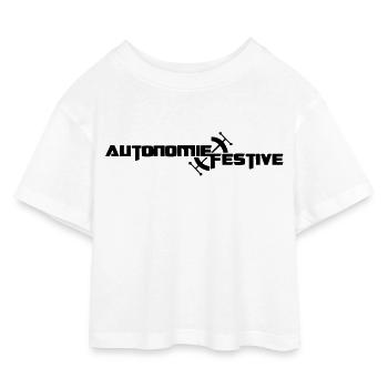 festlichen Autonomie - Kinder Cropped Jersey T-Shirt - Weiß - Vorne